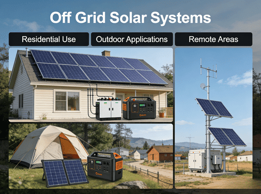 Rakour Energy | LiFePO4 Battery & Energy Storage System Manufacturer — HV & LV Series Rakour LiFePO4 lithium deep cycle battery storage system configured for off grid solar applications, with up to 15 units in parallel delivering high-capacity standalone power for remote locations